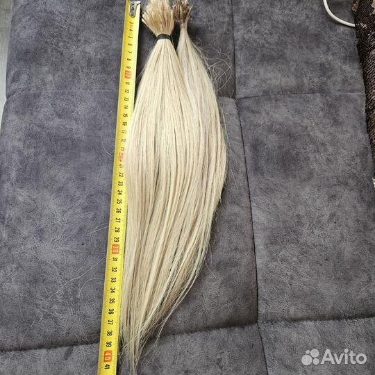 Волосы для наращивания 40 см блонд