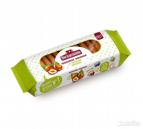 Печенье Овсяное Посиделкино c лесным орехом 300 г