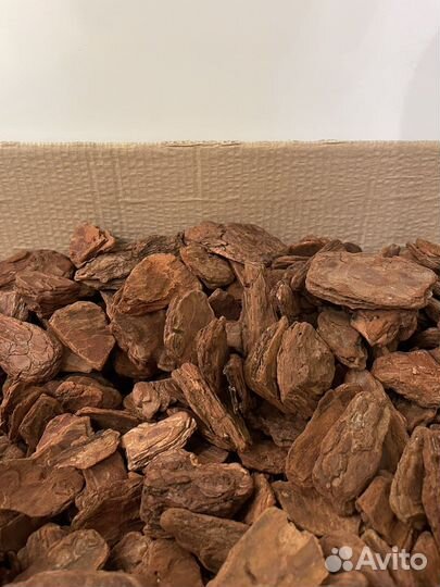 Кора сосны для орхидей галтованная/сырая 4-8