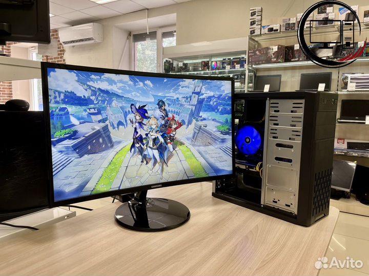 Игровой пк - Core i3-9100f / RX580 8GB / год гаран