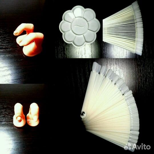 Типсы, палитра, тренировочный палец