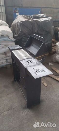 Мангал с печью под казан