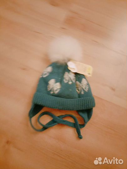 Шапка 52-54 детская новая кашемир