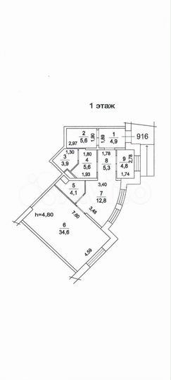 Свободного назначения, 80 м²
