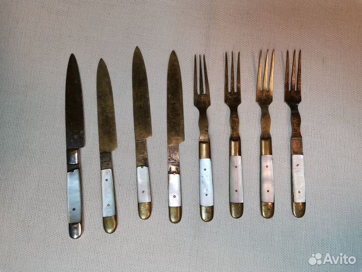Антикварные вилки, ножи. Uchatius bronce, Германия
