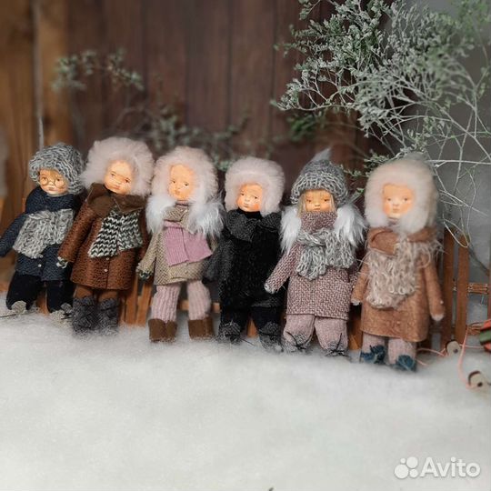 Елочные игрушки в стиле детей СССР