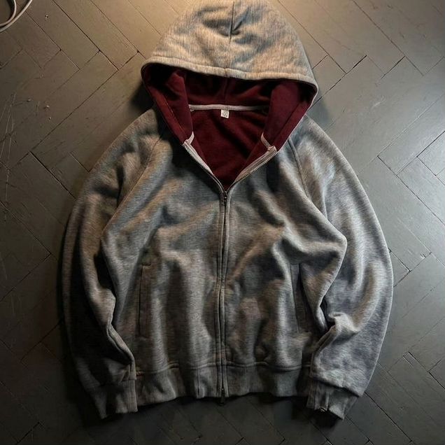 Зип Худи Zara type crop clean fit серое