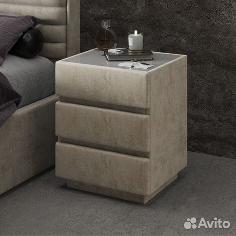 Тумба прикроватная в велюре
