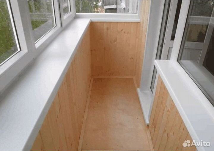 Отделка балконов деревянной вагонкой