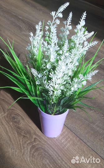 Искусственное растение. Лаванда. Осока