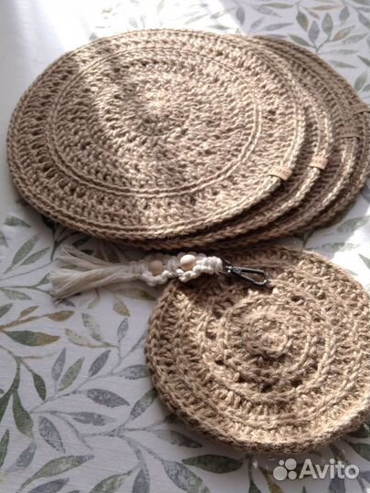 Салфетки сервировочные из джута