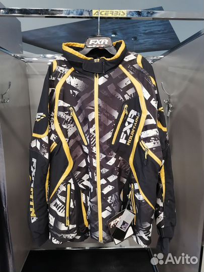 Куртка fxr vapour цвет камуфляж с желтой полосой