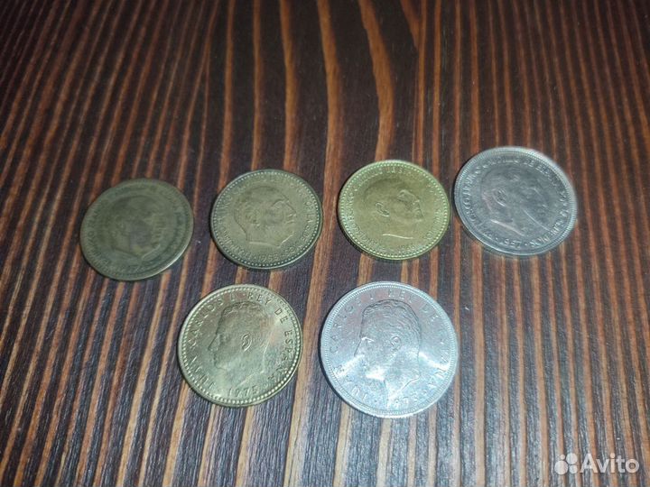 Монеты Испании 6 штук