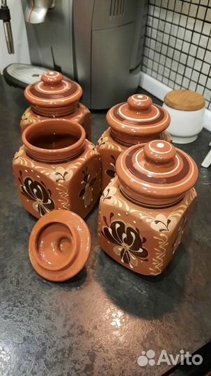 Набор керамических банок для хранения