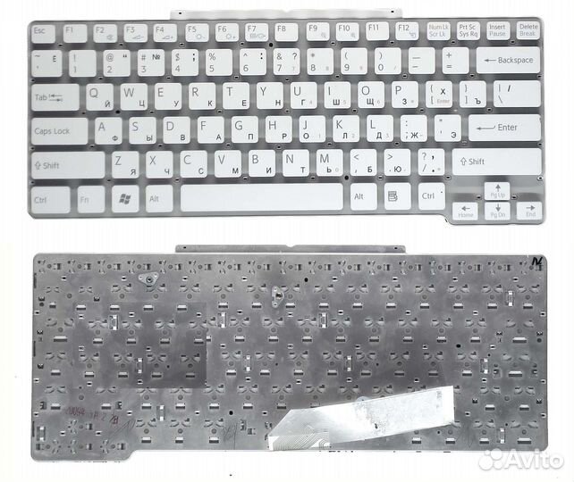Клавиатура для ноутбука Sony VGN-SR серебро p/n: