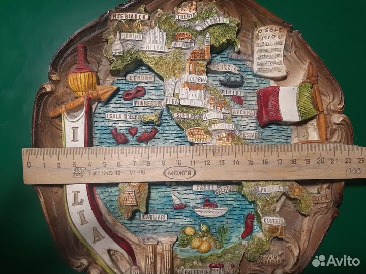 Тарелка декоративная настенная керамика Италия 22