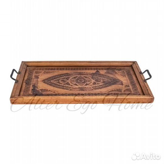 Старинный ореховый поднос из Голландии