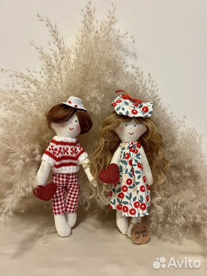 Интерьерная кукла ручной работы «Парочка»