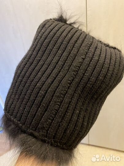 Шапка женская зимняя натуральный мех -песец