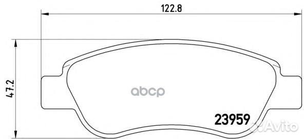 Колодки тормозные дисковые перед P 61 081 P