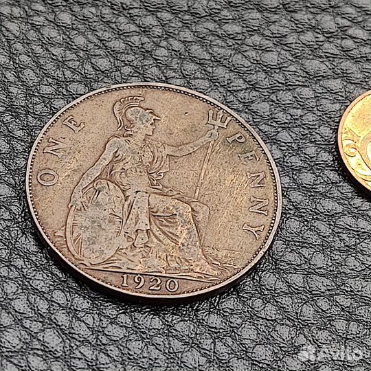 1 пенни 1920 года Великобритания