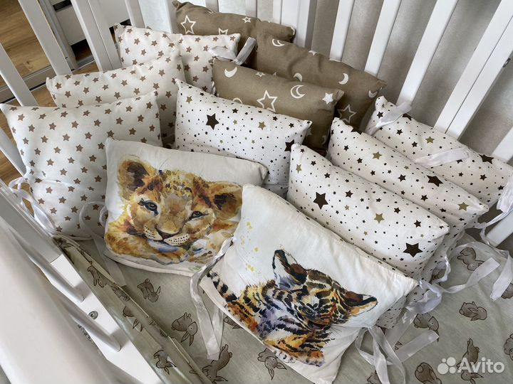 Бортики подушки в детскую кроватку