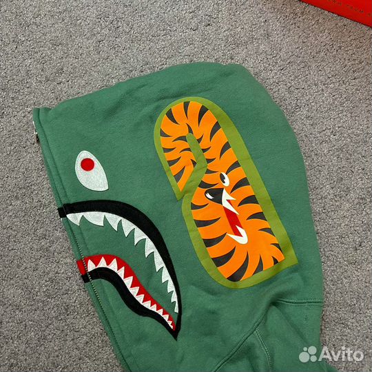 Bape Full Zip Hoodie Green