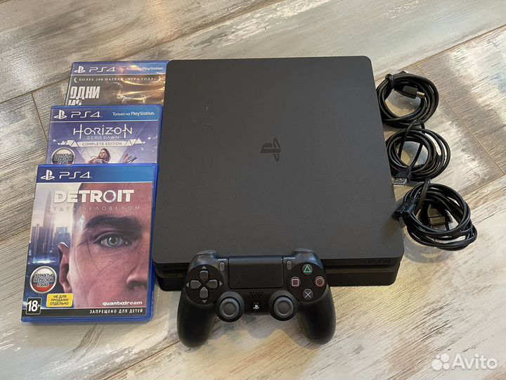 Sony PS4 слим 1тб Идеал + игры