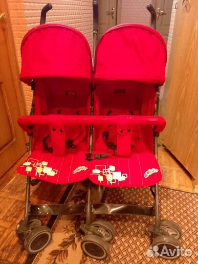 Прогулочная коляска для двойни бу
