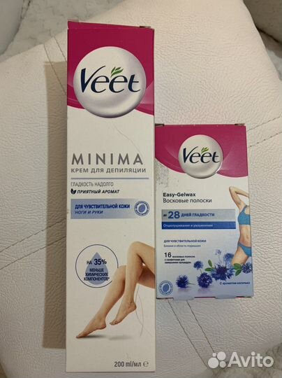 Veet крем, восковые полоски