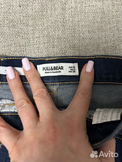 Джинсовые шорты pull bear 32