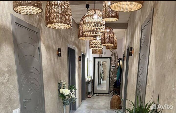 Плетеные абажуры светильники