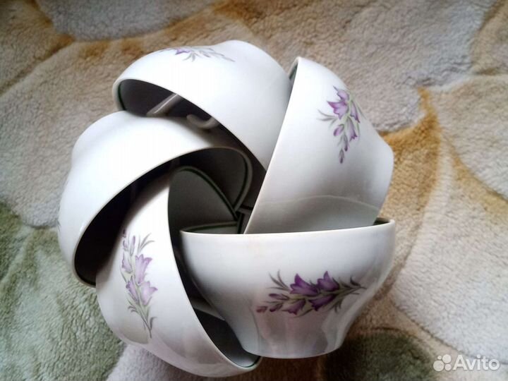 Чайный сервиз-5чашек и блюдец.новый