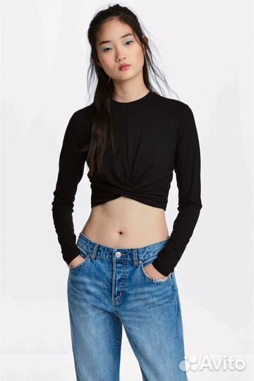 Топ черный h&m размер М