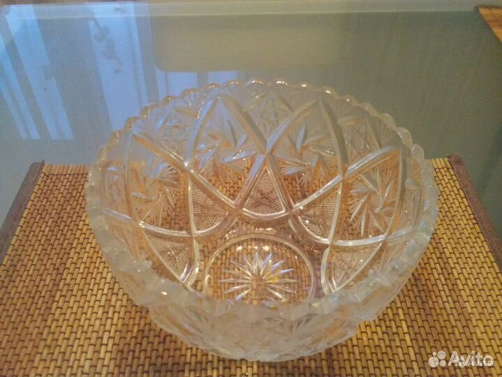 Хрустальный салатник конфетница Банки