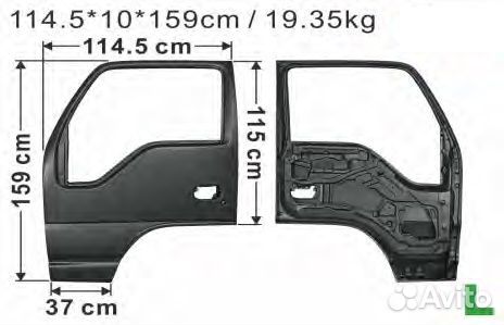 Дверь левая isuzu Elf nh69, nkr66, nkr71, nkr81, n