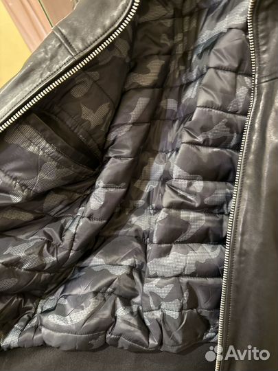 Кожаная куртка с мехом 50 размер