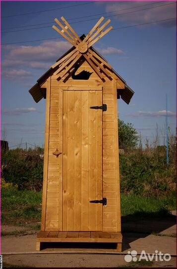 Дачный туалет деревянный DRE449