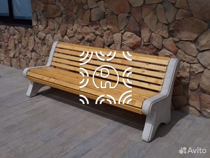 Лавка из бетона Классик от слон декор бетон