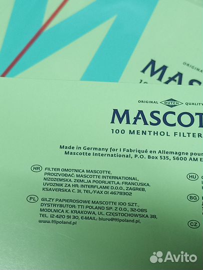 Гильзы Mascotte menthol 100 шт