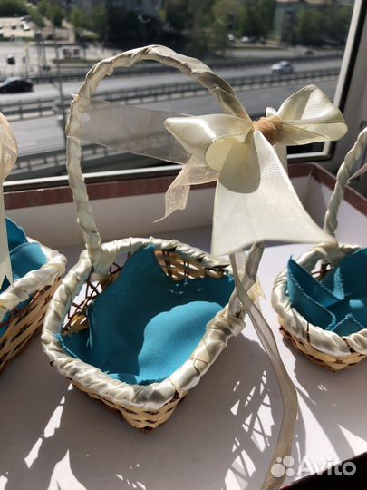 Плетеные корзинки для свадьбы декор