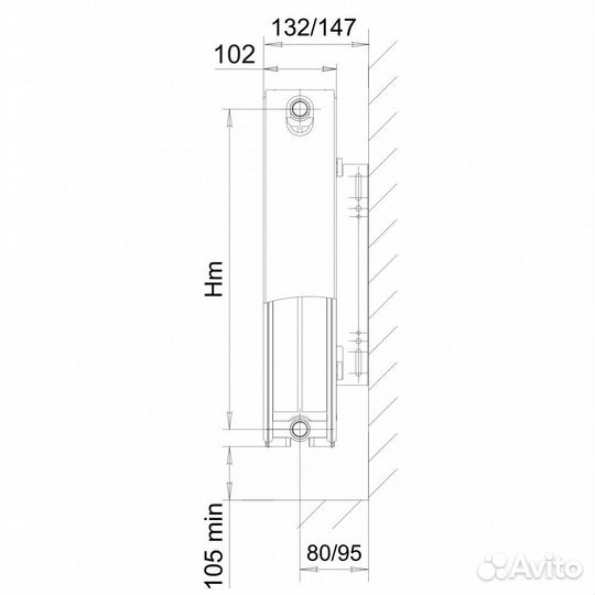 Стальной панельный радиатор отопления Лемакс С22/3