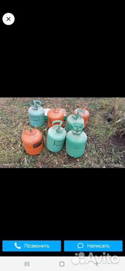 Баллоны из под фреона много