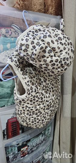 Леопардовая жилетка hm 68 размер