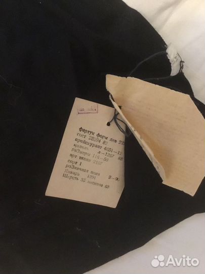 Фартук черный школьный новый 116/56