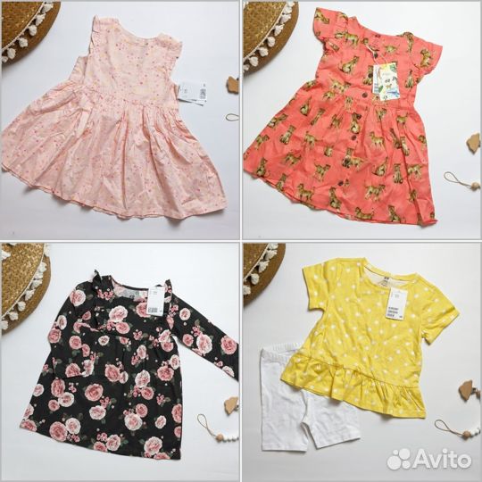 H&M 92 платья/комлект для девочки, летние вещи нм