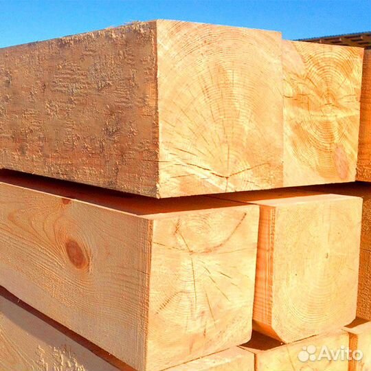 Брус строганный 140х190х6000мм, лиственница, сухой