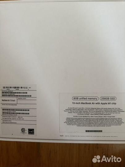 Apple MacBook air 13 2020 m1 8gb 256