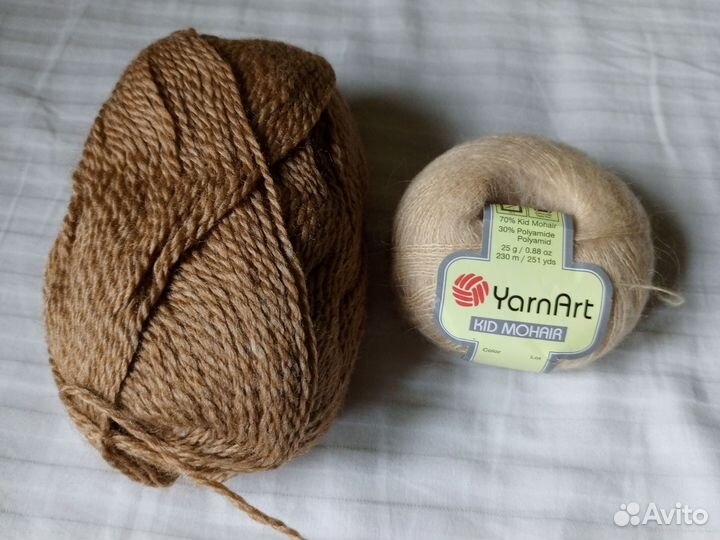 Варежки из шерсти, махера