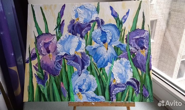 Картина маслом на холсте цветы